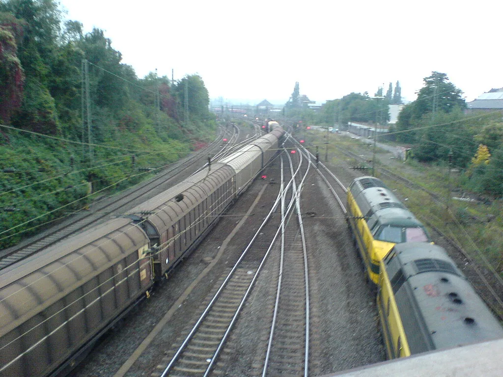 Regional and international trains at the platform, serving Aachen's rail connections
