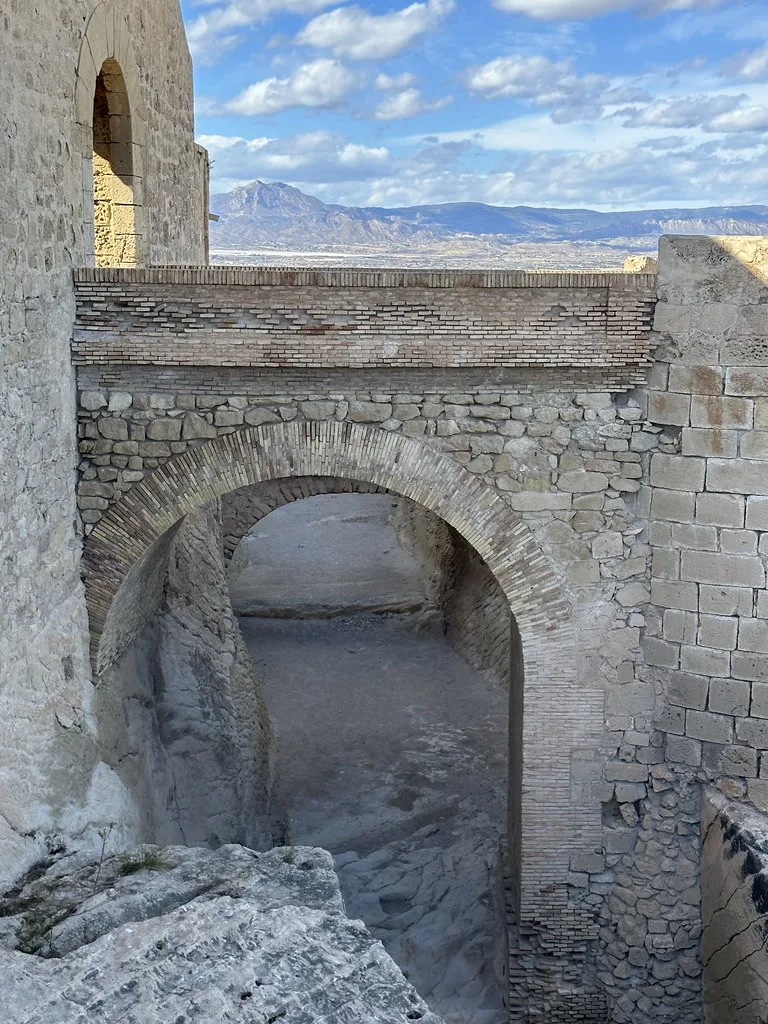 Santa Barbara Castle overlooking the bay of Alicante from Mount Benacantil