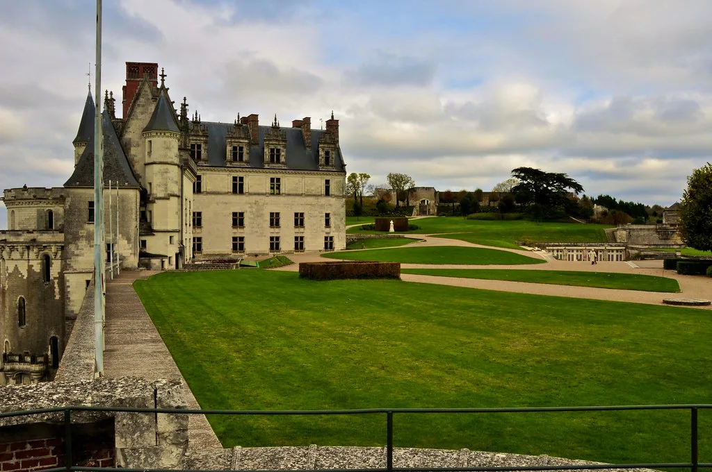 The Château Royal d'Amboise on its terrace overlooking the town, a short walk from Parking des Tanneurs
