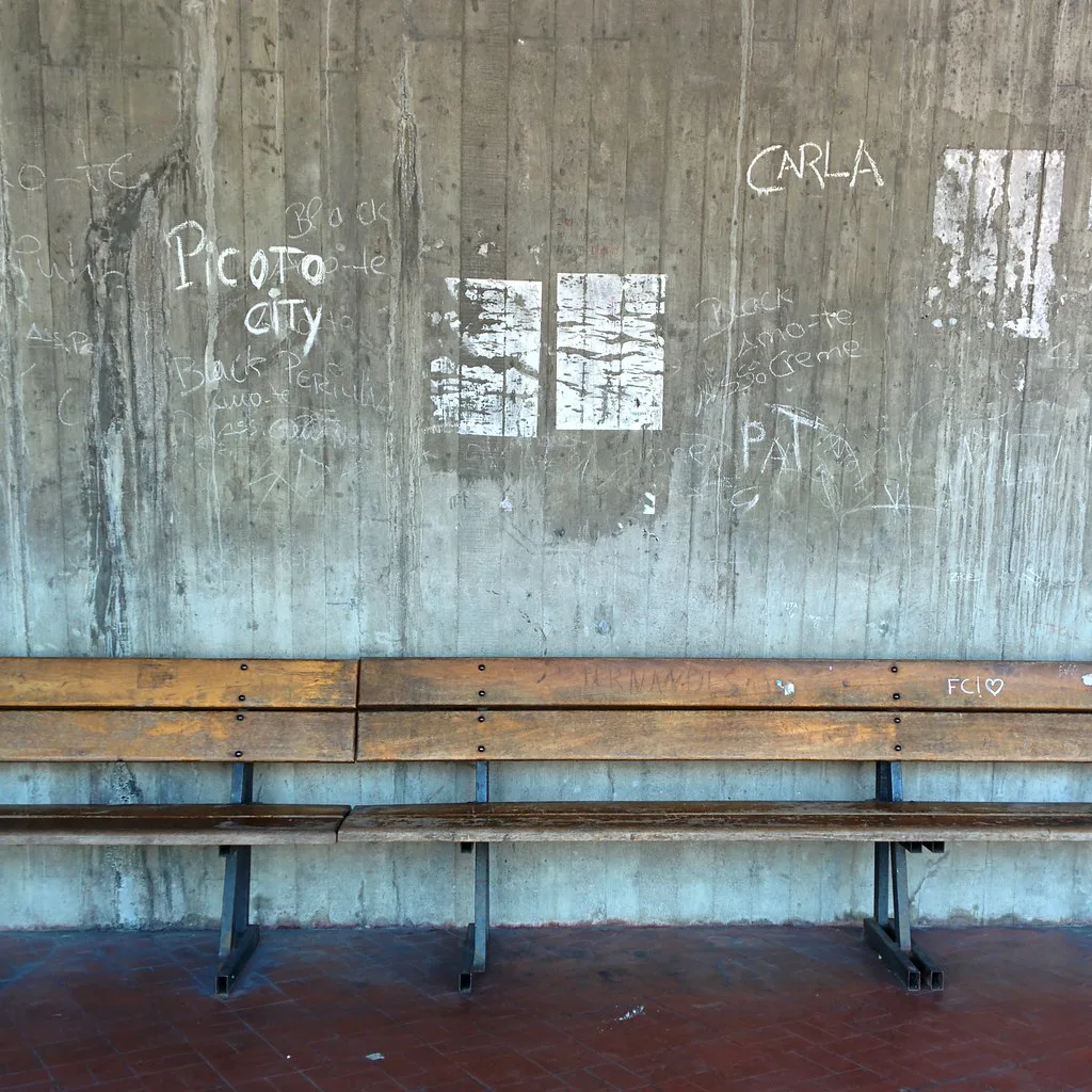 A TUB city bus stop in Braga, Portugal