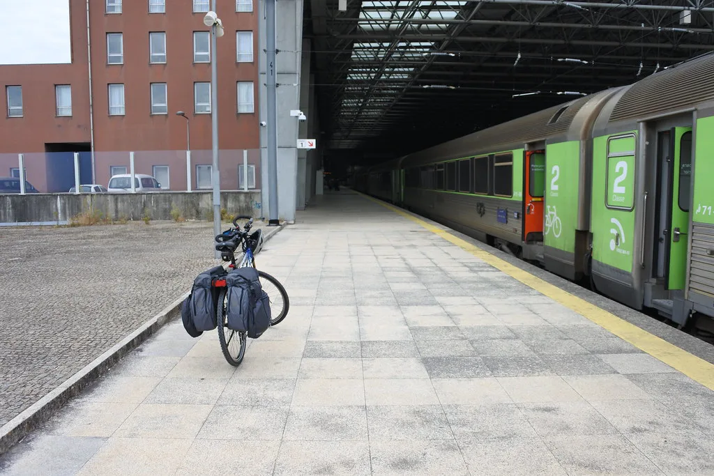 Arrival at Braga railway station platform