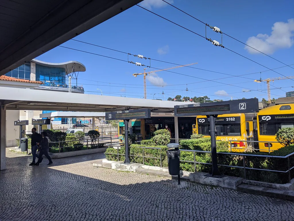 Cascais train station, the coastal terminus of the CP line from Lisbon's Cais do Sodré