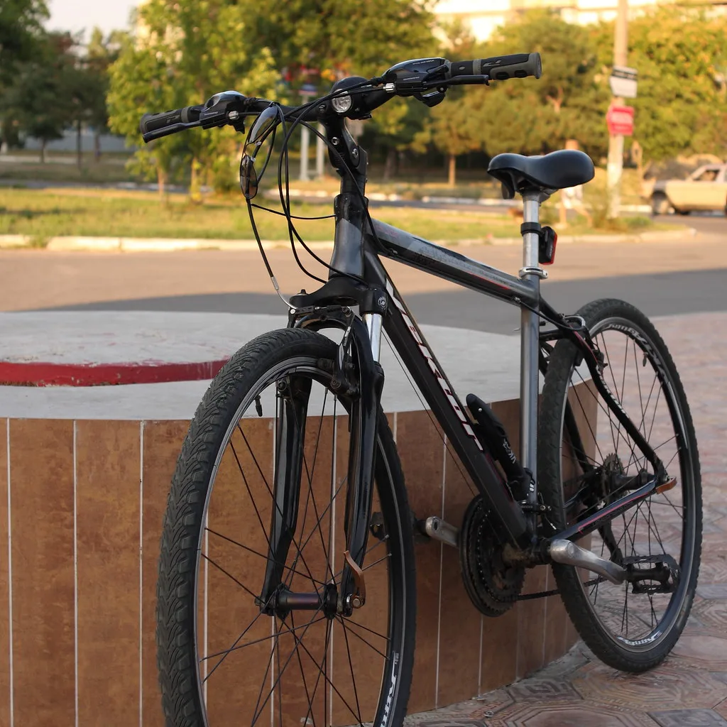 A bicycle for getting around the flat streets of Dijon