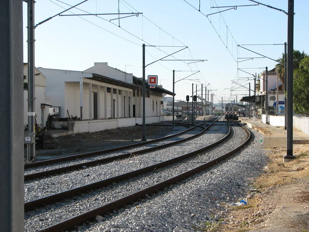 Faro train station on the Algarve regional Linha do Algarve railway line