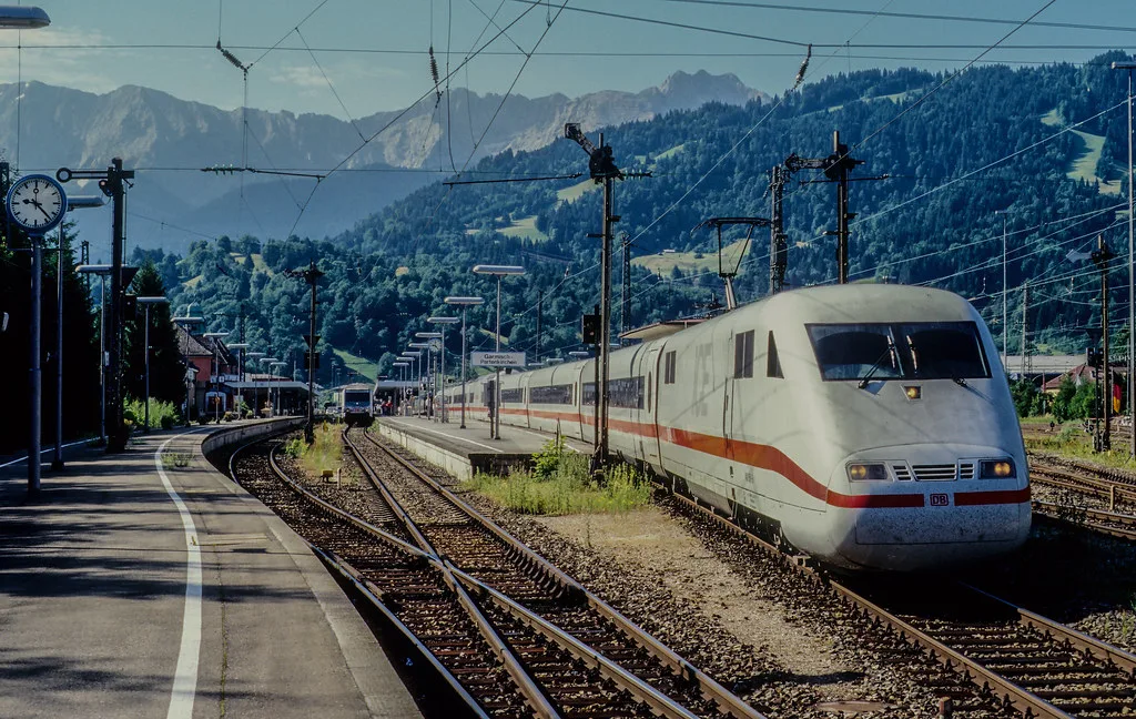 A Deutsche Bahn regional train at Garmisch-Partenkirchen connecting from Munich