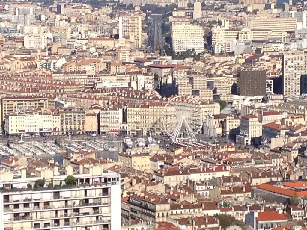 View over Marseille and its Old Port, the central hub reached from the airport shuttle