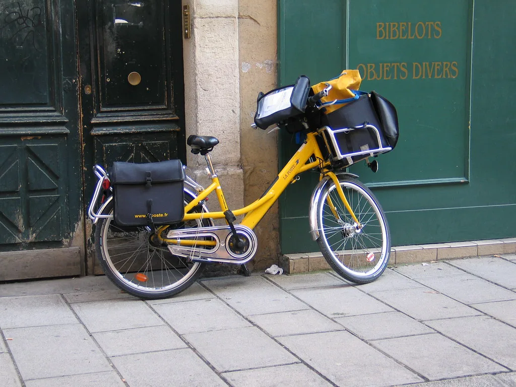 A bicycle on a Grenoble street, reflecting the city's bike-friendly culture