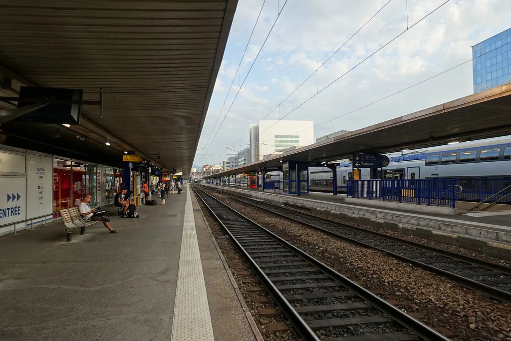 The Gare de Grenoble train station, the city's regional travel hub