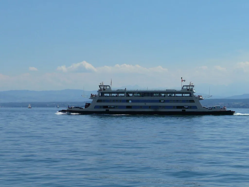 The Konstanz-Staad to Meersburg car ferry crossing Lake Constance