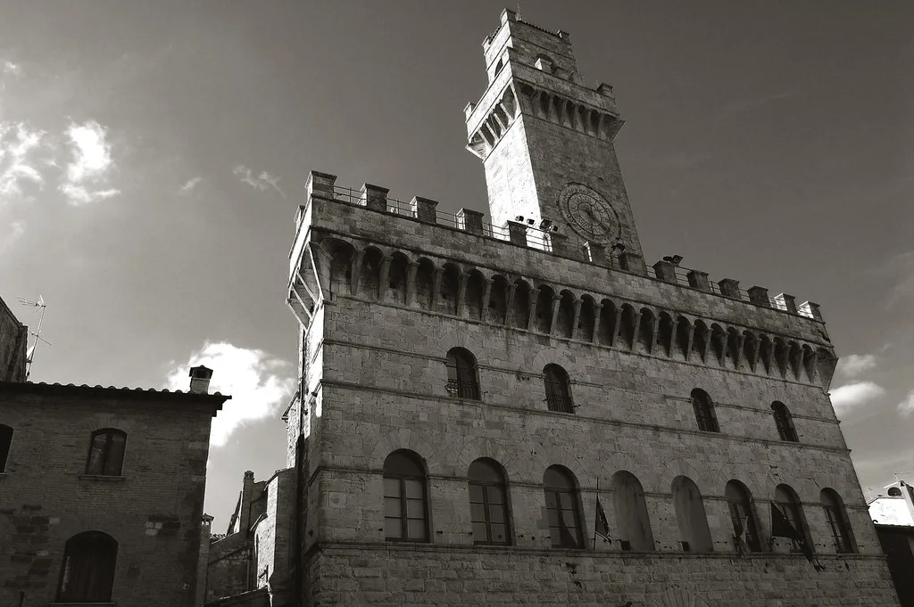 Piazza Grande at the summit of Montepulciano, the destination most parking lots are measured against for uphill walking distance