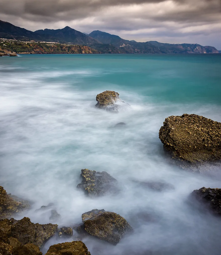 The Balcón de Europa viewpoint above the Mediterranean in Nerja, just steps from the Plaza de España underground car park