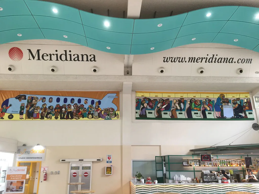 Aircraft on the tarmac at Olbia Costa Smeralda Airport, the starting point for Lines 2 and 10 into the city