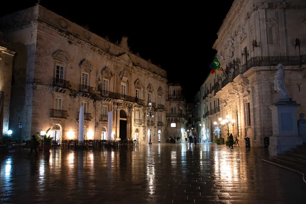 Baroque Piazza Duomo cathedral square in Ortigia, a top must-see attraction