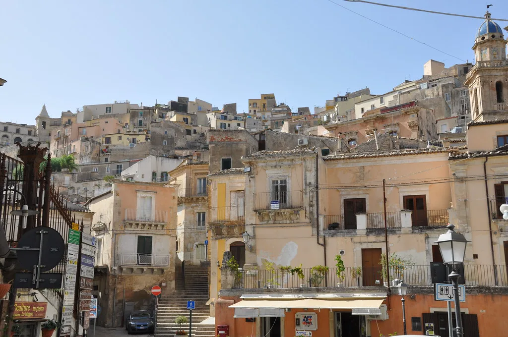 View over Ragusa Superiore, the modern upper town above the Ibla skyline