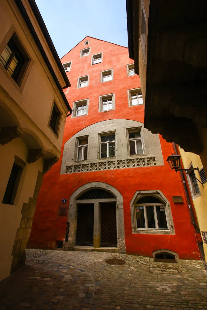 Regensburg Altstadt streets reached on foot from the Park and Ride lots