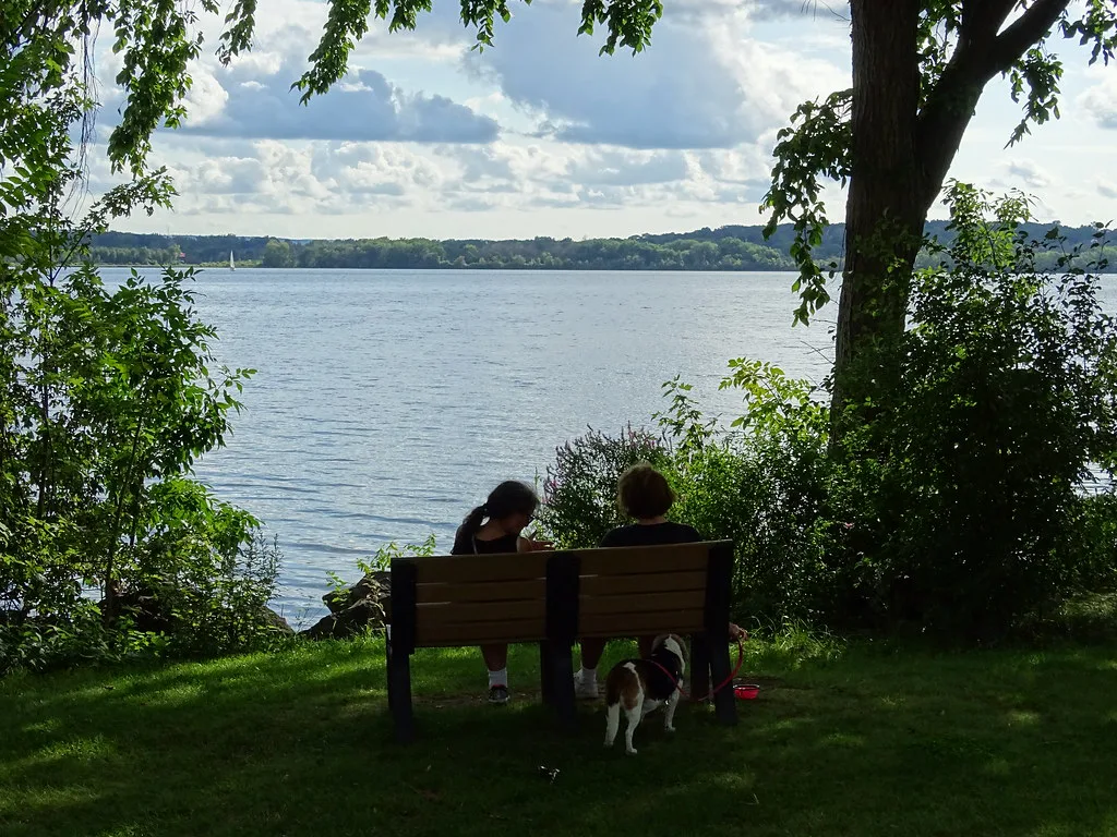 Waterfront path at Onondaga Lake Park near Syracuse, served by seasonal Centro buses