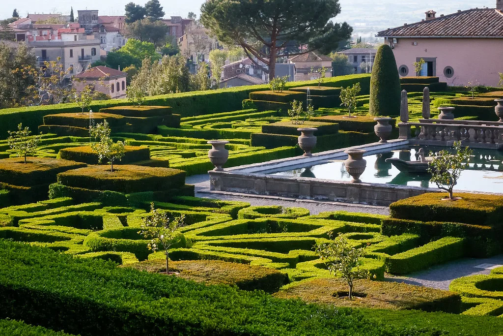 The terraced Renaissance water garden of Villa Lante in Bagnaia near Viterbo